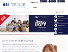 Tablet Screenshot of earinstitute.co.za
